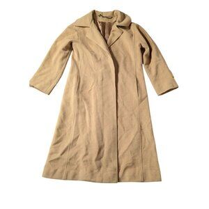 Cashmere 100% Womens Overcoat Trenchcoat Camel Vintage Old Money M